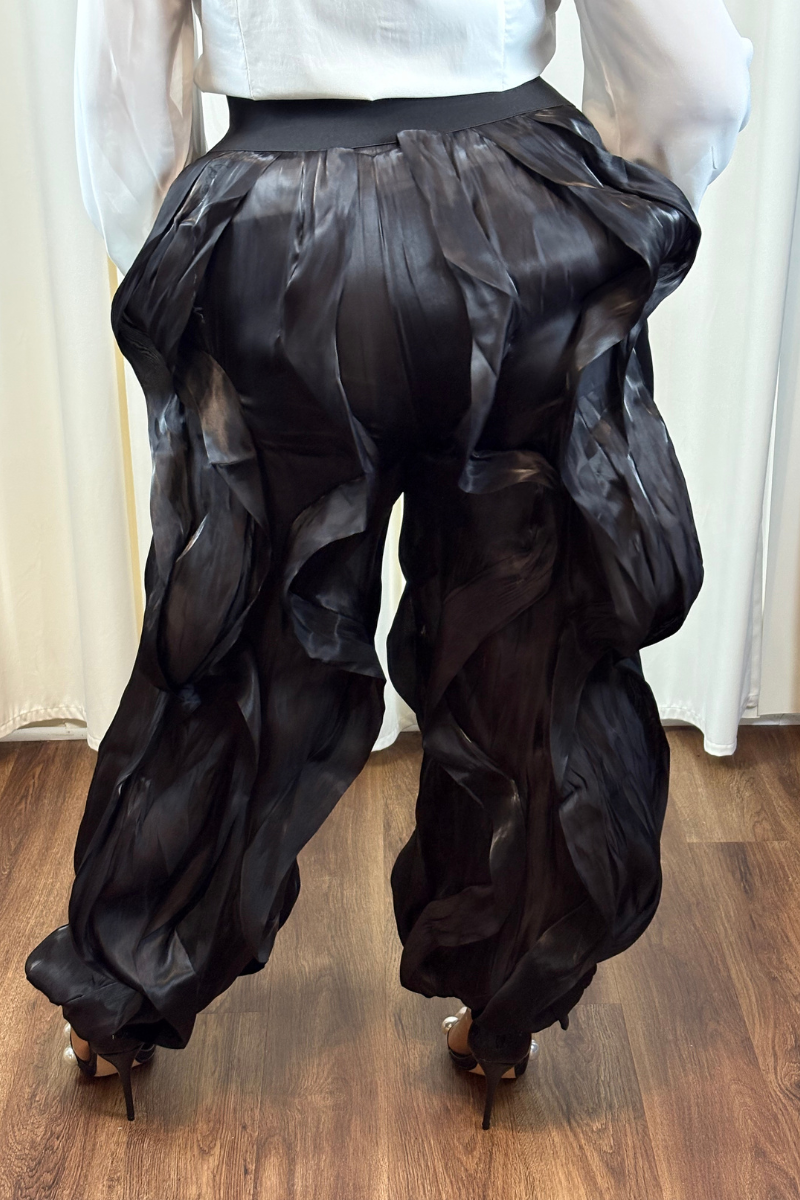 "Midnight Waves" Black Joggers