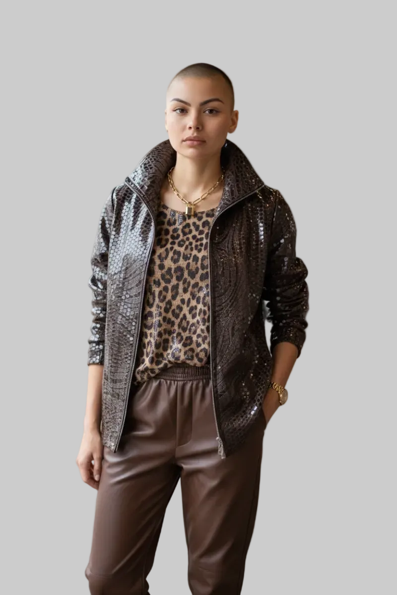 Misook Chocolate Shimmer Ensemble (Misook Designer Brand)