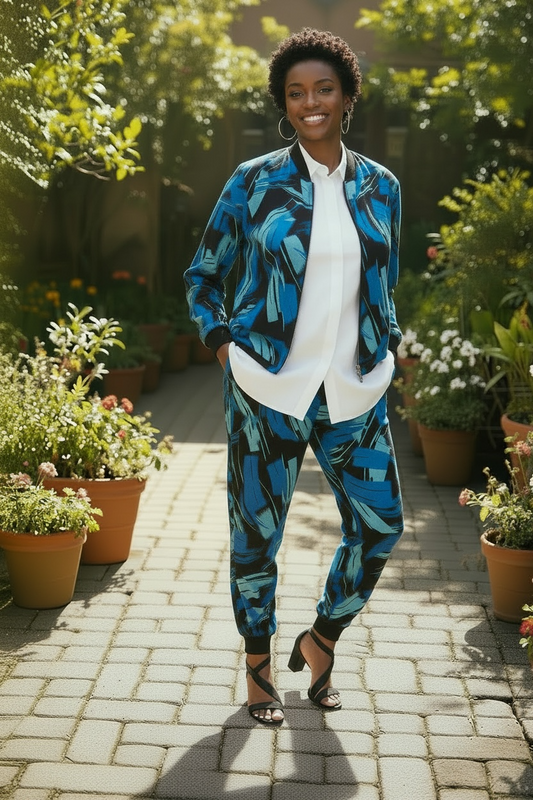 Multi-Blue Jogger Set (New York & Co.)