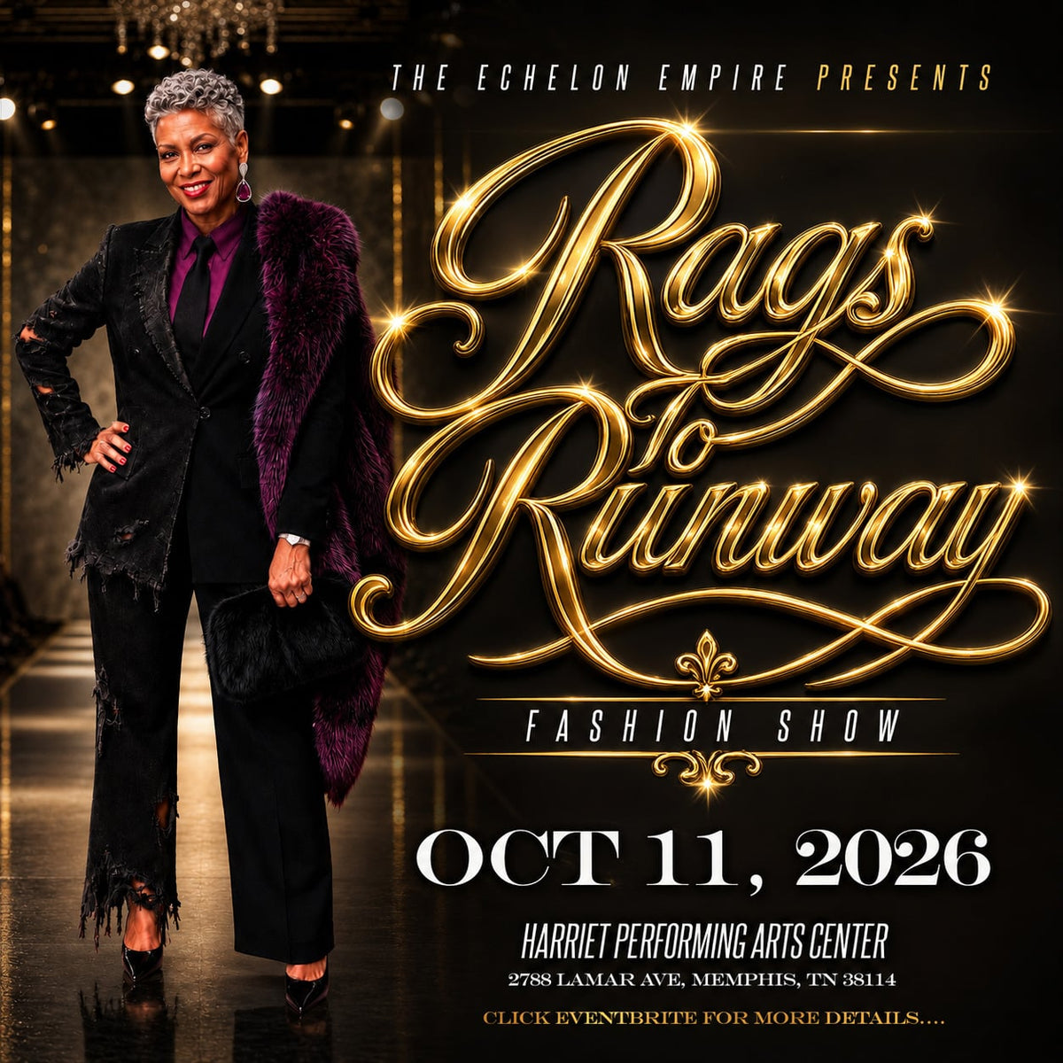 Fashion show event flyer